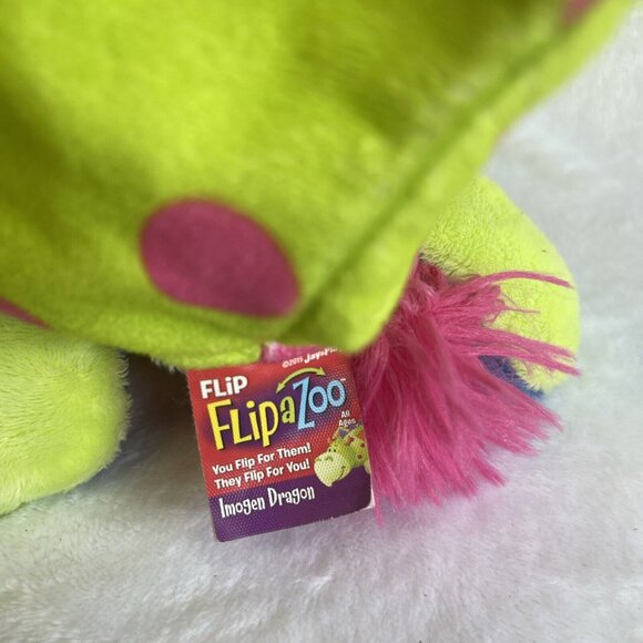 Flip A Zoo Imogen Dragon/Persephone Unicorn 2-in-1 Plush 20"‎ - Picture 5 of 9